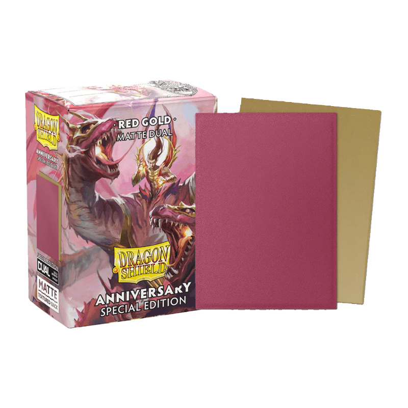 DS 100 Matte Dual Sleeves - Red/Gold