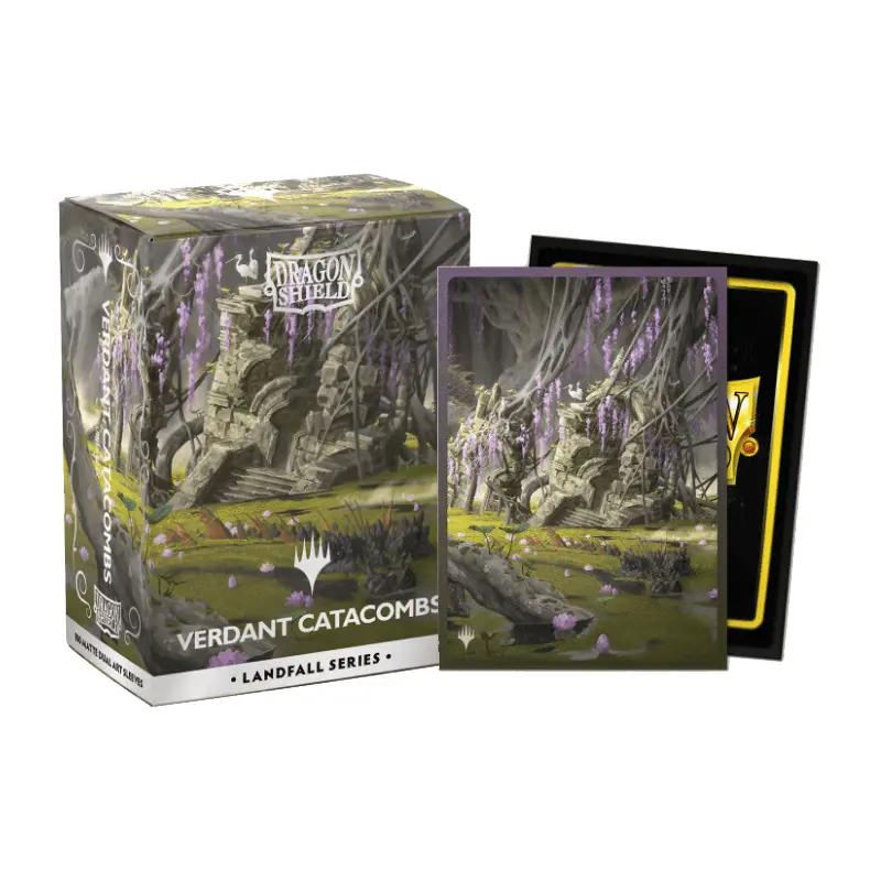 DS 100 Dual Matte Art Sleeves - MTG Landfall Series - Verdant Catacomb