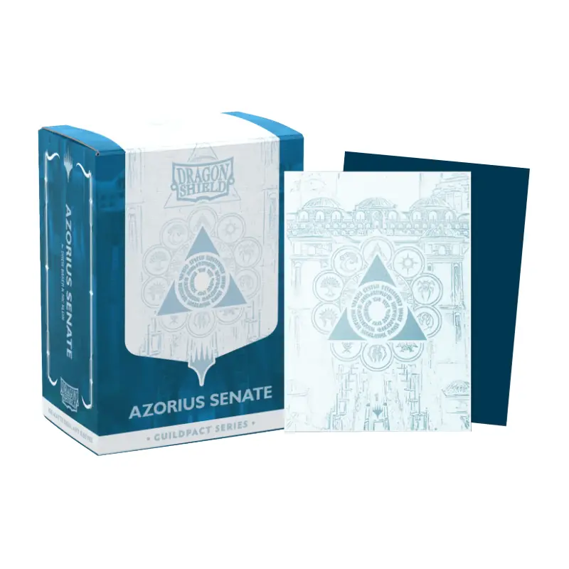DS 100 Dual Matte Art Metallic Sleeves - MTG The Guildpact Series - Azorius Senate