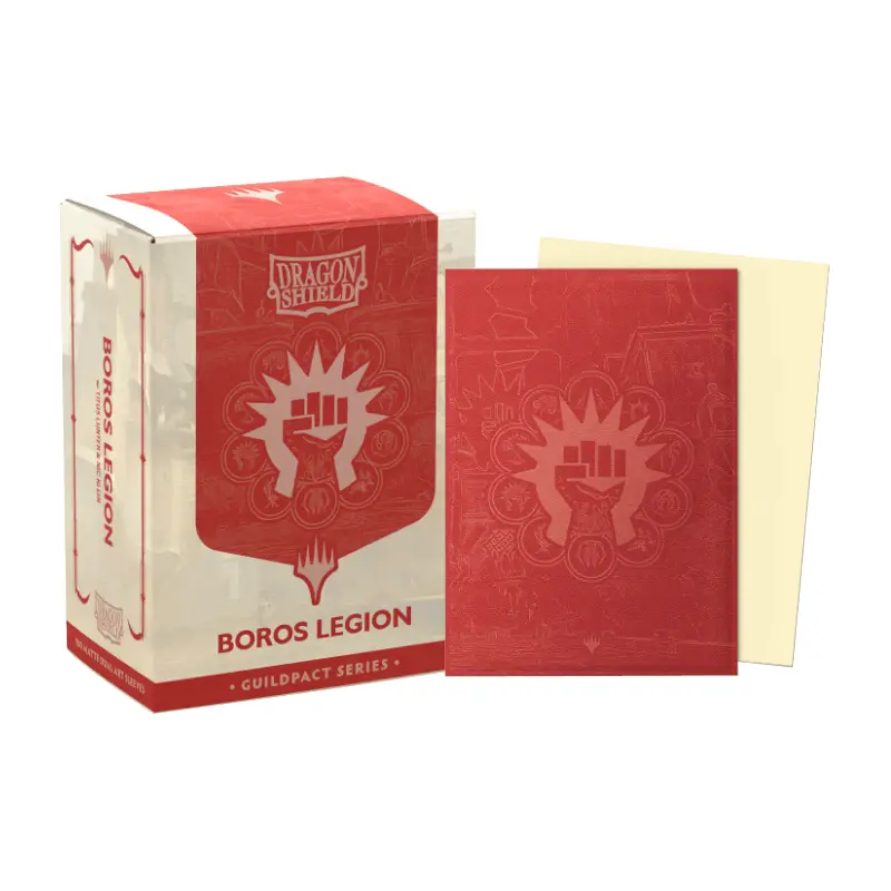 DS 100 Dual Matte Art Metallic Sleeves - MTG The Guildpact Series - Boros Legion