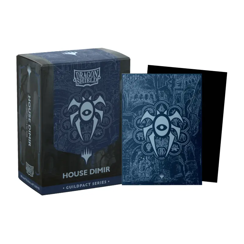 DS 100 Dual Matte Art Metallic Sleeves - MTG The Guildpact Series - House Dimir
