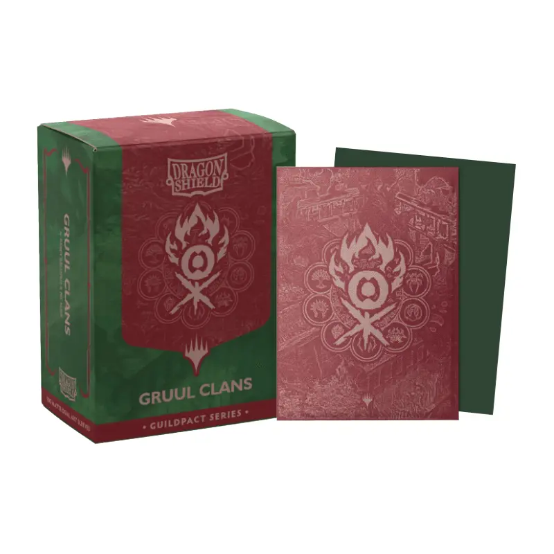 DS 100 Dual Matte Art Metallic Sleeves - MTG The Guildpact Series - Gruul Clans