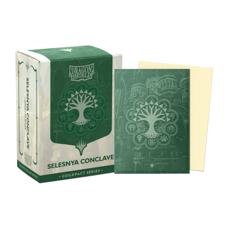 DS 100 Dual Matte Art Metallic Sleeves - MTG The Guildpact Series - Selesnya Conclave
