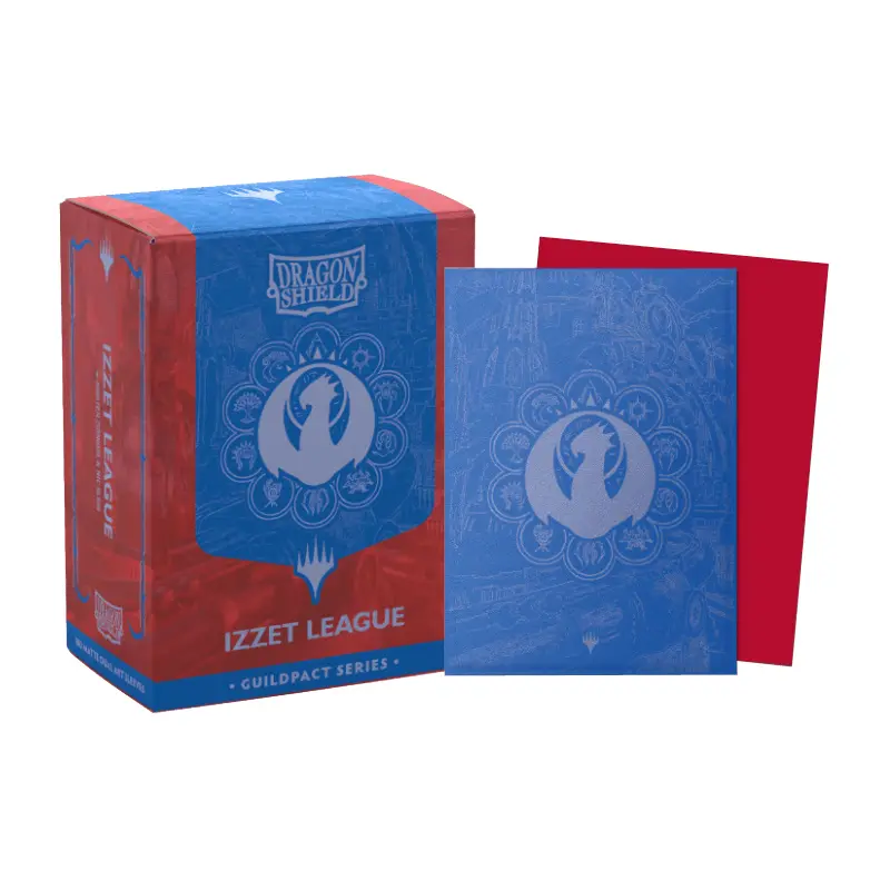 DS 100 Dual Matte Art Metallic Sleeves - MTG The Guildpact Series - Izzet League