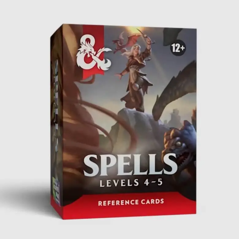 D&D Reference Cards Spells: Levels 4–5