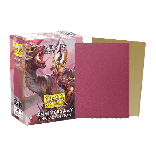 [AT-15065] DS 100 Matte Dual Sleeves - Red/Gold