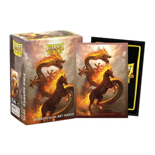 [AT-12115] DS 100 Dual Matte Art Sleeves - Fire Horse 2026