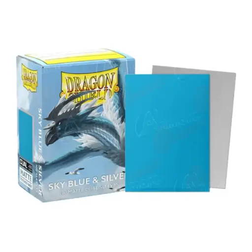 [AT-15074] DS 100 Matte Dual Sleeves - Sky Blue/Silver
