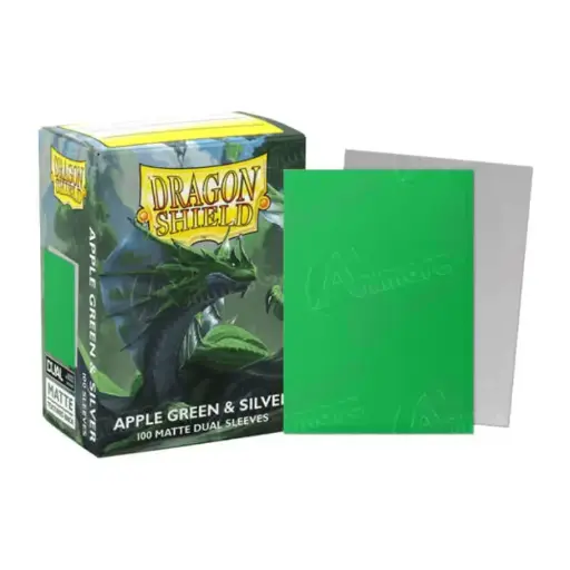 [AT-15073] DS 100 Matte Dual Sleeves - Apple Green/Silver